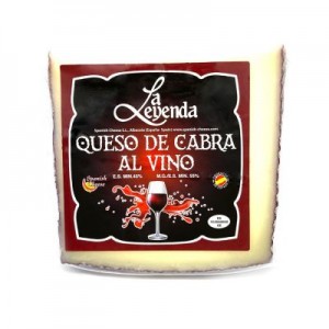 Sūris ožkos pieno sūris mirkytas raudonajame vyne LA LEYENDA, 150 g